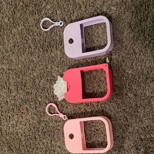 Set of Three Silicone Keychain Holders